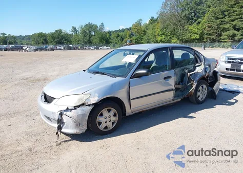 2005 Honda Civic Vp from USA, damaged, VIN 1HGES16375L025542